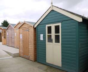 Wooden garden and leisure buildings, London UK